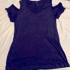 V-neck cold shoulder tee from Target